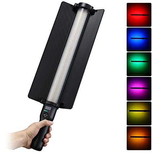 Godox LC500R RGB LED Lámpara de video Barra de luz, Luz 3300K-5600K Bicolor CRI 96, TLCI 98, 360° a todo color y 14 efectos de iluminación FX con batería de litio incorporada y control remoto Godox LC500R RGB LED Lámpara de video Barra de luz, Luz 3300K-5600K Bicolor CRI 96, TLCI 98, 360° a todo color y 14 efectos de iluminación FX con batería de litio incorporada y control remoto