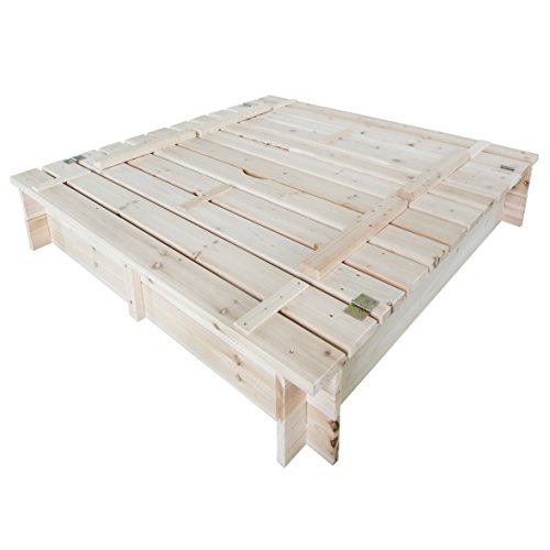HABAU 3022 Caja de Arena con Tapa y un Banco, 120x120x20 cm HABAU 3022 Caja de Arena con Tapa y un Banco, 120x120x20 cm