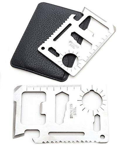 Herramienta de tarjeta 2,multifuncional,herramienta de bolsillo para tarjeta de crédito,herramienta para llavero de billetera,herramienta para salvar vidas al aire libre con cubierta protectora