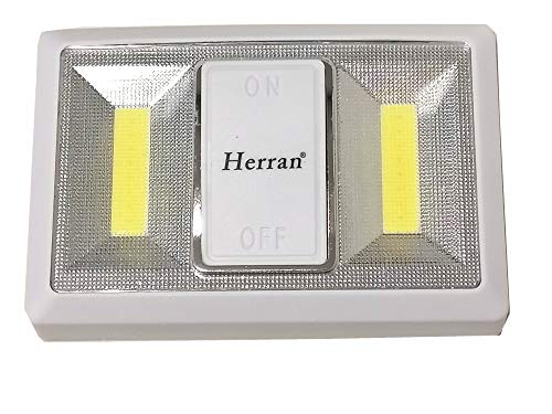 Herran BL-309 - Lámpara LED portátil con interruptor – Luz COB fácil de usar y transportar, última batería AAA como luz de emergencia (bombilla 309)