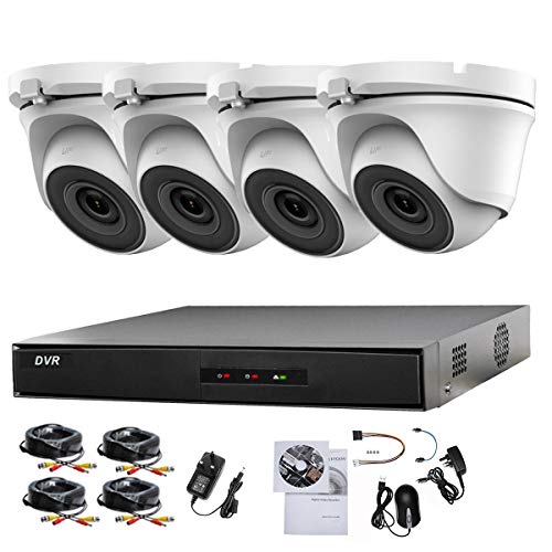 HIKVISION 4CH CCTV Kit DVR 1080P & 4X 2.0MP Full HD 1080P Cámara CCTV Cámara IR 20M Visión nocturna Visión remota Fácil Sistema de Cámaras de Seguridad P2P (sin HDD preinstalado)