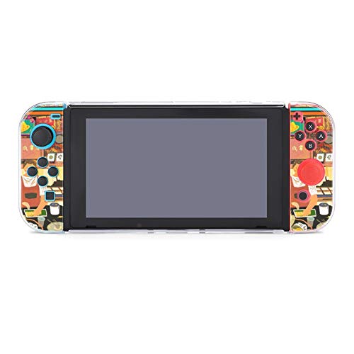 Illustration Switch - Carcasa para Nintendo Switch con protector de pantalla, funda protectora para Nintendo Switch