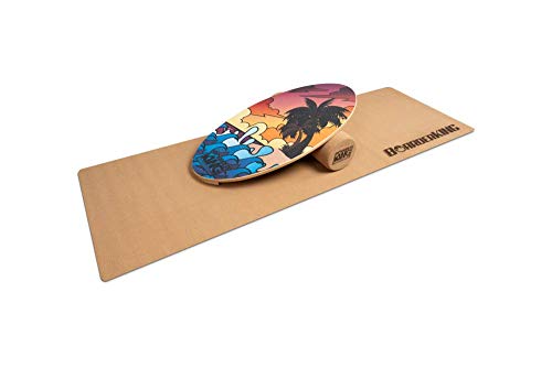 Indoorboard Allrounder Set Balance Board Tabla de Surf Balanceboard (Bali, 100 mm x 33 cm (Ø x L))