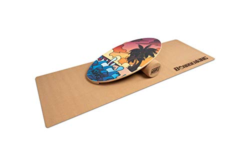 Indoorboard Allrounder Set Balance Board Tabla de Surf Balanceboard (Bali, 100 mm x 33 cm (Ø x L)) Indoorboard Allrounder Set Balance Board Tabla de Surf Balanceboard (Bali, 100 mm x 33 cm (Ø x L))