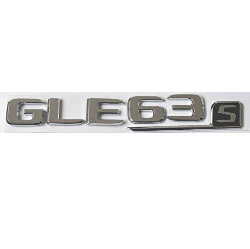 Insignia cromada de ABS para la parte trasera del coche, emblema para Mercedes Benz GLE63 AMG S 17-19 (Shiny Plata, GLE63S) Insignia cromada de ABS para la parte trasera del coche, emblema para Mercedes Benz GLE63 AMG S 17-19 (Shiny Plata, GLE63S)