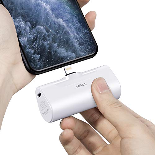 iWALK Mini Cargador Portátil, Banco de Energía Ultra Compacto de 4500 mAh, Batería Externa Pequeña y Linda Compatible con iPhone 11 Pro/XS MAX/XR/X / 8/7/6 / Plus,AirPods y Más