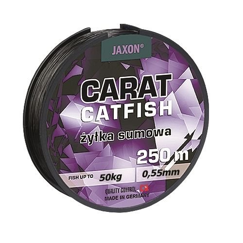 Jaxon - Sedal de pesca (bobina de 250 m, 0,45/0,50/0,55 mm), Negro
, 0,55mm/50kg
