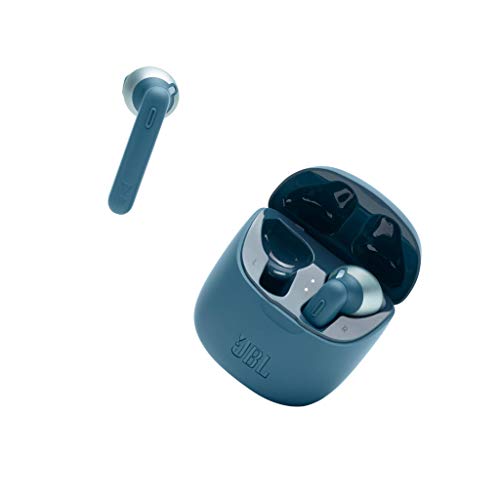 JBL 225 TWS Auriculares intraaurales realmente inalámbricos, con Bluetooth, Sonido Pure Bass y modo Dual Connect, hasta 25 hrs de música con estuche de carga, azul JBL 225 TWS Auriculares intraaurales realmente inalámbricos, con Bluetooth, Sonido Pure Bass y modo Dual Connect, hasta 25 hrs de música con estuche de carga, azul