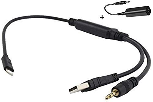 Jestart Compatible con BMW Adaptador AUX de Entrada de 3,5 mm y Cable USB Y para IX i8 i8 Plus IX iXS MAX iXR, Interfaz de música para Coche