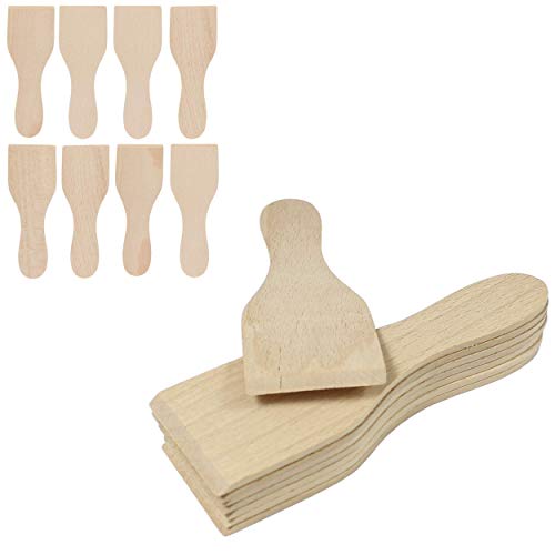 Juego de 8 rasquetas de raclette de madera, 13 cm, 8 unidades, espátula de madera de haya para raclette y sartenes.