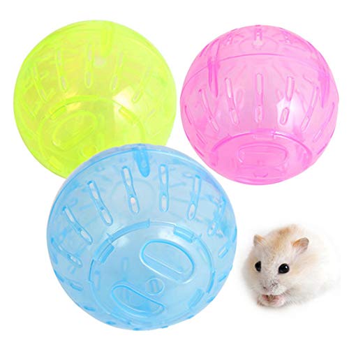 Juguete for Mascotas Pequeño hámster Ejecución de Bola, Color al Azar de Entrega, 12cm Huangchuxin