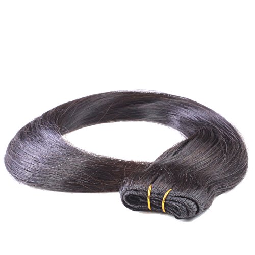 Just Beautiful Hair – Mechones de Cabello Auténtico Remy Indio, 70cm - #1b negro natural, 1 pieza por paquete