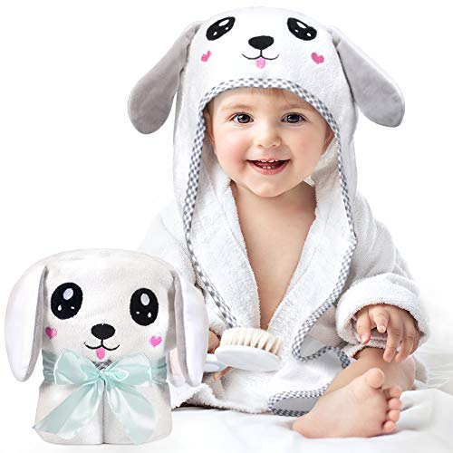 Kaome Toalla de baño de bambú orgánico con capucha con lindas orejas,suave,súper absorbente y lavable a máquina 0-5 años Blanco Kaome Toalla de baño de bambú orgánico con capucha con lindas orejas,suave,súper absorbente y lavable a máquina 0-5 años Blanco