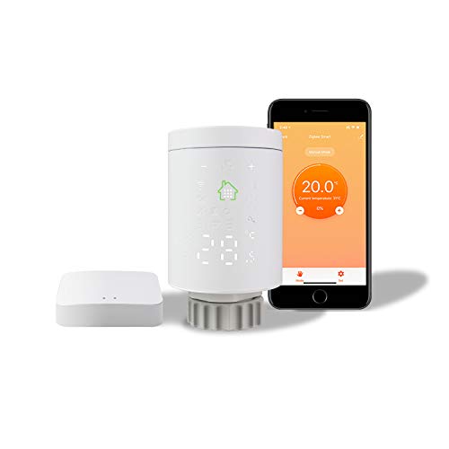 KETOTEK Valvula Termostatica Radiador WiFi Kit de Inicio (con ZigBee Gateway Hub), Cabezal Termostatico Radiador Compatible Alexa Google Home Tuya App WLAN KETOTEK Valvula Termostatica Radiador WiFi Kit de Inicio (con ZigBee Gateway Hub), Cabezal Termostatico Radiador Compatible Alexa Google Home Tuya App WLAN