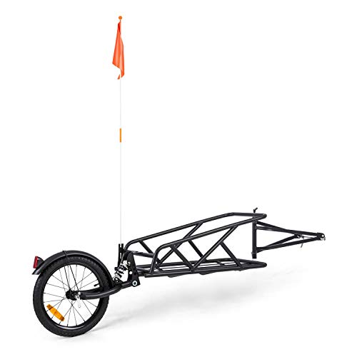 Klarfit Follower - Remolque para bicicleta, Superficie de carga: 35,5 x 25,5 x 65 cm, Carga máx. 35 kg, Estructura de acero, 1 rueda, Rueda de 16 pulgadas, Amortiguación dinámica, Reflectores, Negro Klarfit Follower - Remolque para bicicleta, Superficie de carga: 35,5 x 25,5 x 65 cm, Carga máx. 35 kg, Estructura de acero, 1 rueda, Rueda de 16 pulgadas, Amortiguación dinámica, Reflectores, Negro