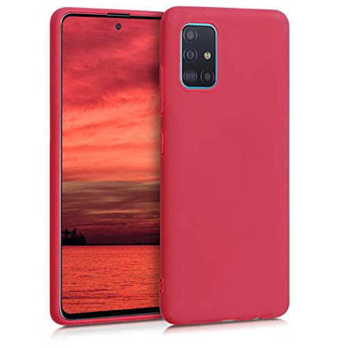 kwmobile Funda Compatible con Samsung Galaxy A51 - Carcasa de TPU Silicona - Protector Trasero en Rojo Granada kwmobile Funda Compatible con Samsung Galaxy A51 - Carcasa de TPU Silicona - Protector Trasero en Rojo Granada