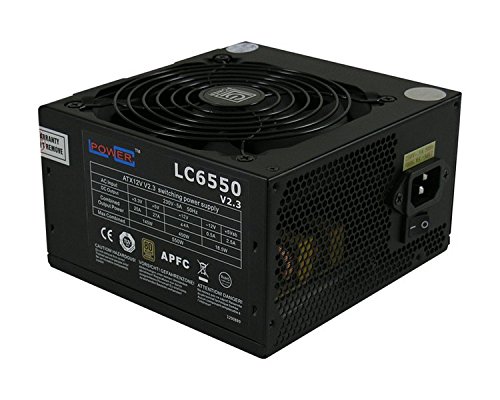 LC-Power LC6550 V2.2 Unidad de - Fuente de alimentación (ATX, Negro, TUV, CE, PFC, 150 x 140 x 87 mm)