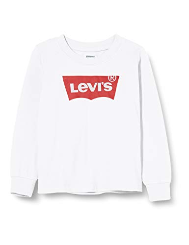 Levi's Kids Lvb L/S Batwing Tee Camiseta de manga larga White para Bebé-Niños