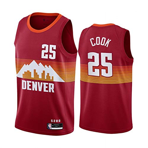 lfly Nuggets Jerseys 2021 - Camiseta de baloncesto para hombre, sin mangas, edición de la ciudad, estilo hip hop, 90S, para fiesta (S-XXL), color rojo #25-XL