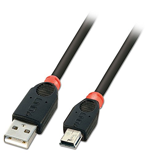 LINDY Cable USB 2.0 tipo A a Mini-B de 5 m, color negro
