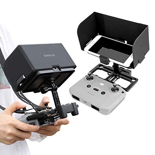 Linghuang Soporte para Teléfono Móvil para Control Remoto para dji Mavic Mini 2/ Mavic Air 2 Soporte con Parasol y Correa de ángulo Ajustable para Mavic Mini / Mavic 2 / Mavic Air / Mavic Pro / Spark