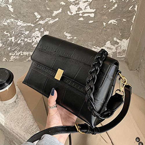 Los Bolsos De Mujer Son Atractivos Para Otoño E Invierno, Todos Los Días, Con Un Solo Hombro, Debajo Del Brazo, Bolso Pequeño De Mensajero 21 cm de largo 8 cm de ancho 16 cm de alto negro Los Bolsos De Mujer Son Atractivos Para Otoño E Invierno, Todos Los Días, Con Un Solo Hombro, Debajo Del Brazo, Bolso Pequeño De Mensajero 21 cm de largo 8 cm de ancho 16 cm de alto negro