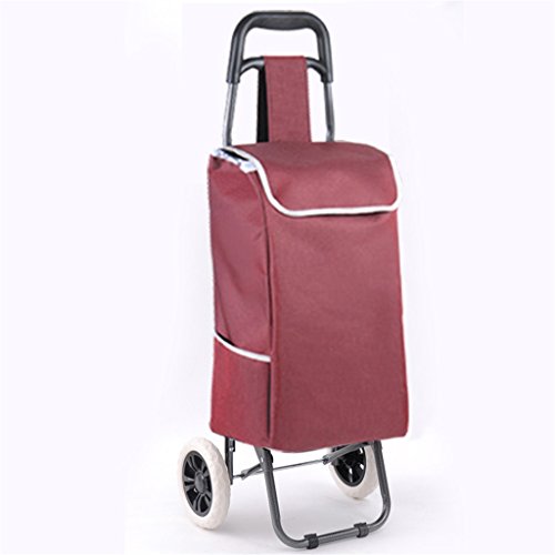 LQBDJPYS - Carrito de Compras Plegable para el hogar, portátil, Acolchado, Resistente al Agua, con Ruedas de Silencio, soporta hasta 75 kg de Peso