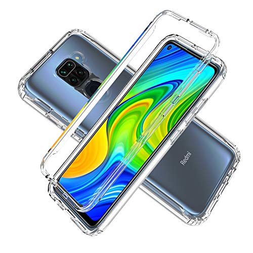 LXHGrowH Funda para Xiaomi Redmi Note 9 - Carcasa Completa Anti-Shock [360°] Full Body Protección [Silicona TPU Frente] y [Duro PC Back] para Xiaomi Redmi Note 9 - Cover Doble [Transparente]