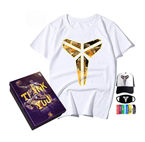 Manga Corta Conmemorativo Lakers De Los Angeles Kobe Bryant # 8# 24 Camiseta Hiphop Shirts de algodón Verano Deportes Cómodo y Transpirable (con Caja de Regalo) S-XXXL,WHITE2,M/170-175CM Manga Corta Conmemorativo Lakers De Los Angeles Kobe Bryant # 8# 24 Camiseta Hiphop Shirts de algodón Verano Deportes Cómodo y Transpirable (con Caja de Regalo) S-XXXL,WHITE2,M/170-175CM