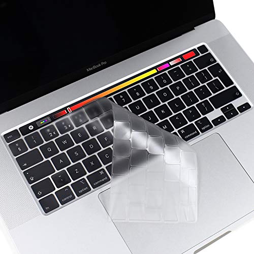 MasiBloom® Funda de teclado de TPU para MacBook Pro de 13 pulgadas A2238 M1 A2251 A2289 2020 lanzado MacBook Pro 16 A2141 con Touch Bar & Touch ID versión EU funda protectora ultrafina