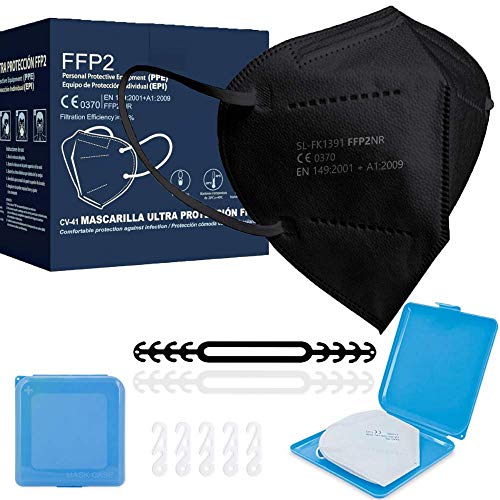 MegaPack de 25 Mascarillas FFP2 Negras Homologadas en España | 98% de Filtración, Protección Calidad y Comodidad | Normativa EN 149:2001 + A1:2009 MegaPack de 25 Mascarillas FFP2 Negras Homologadas en España | 98% de Filtración, Protección Calidad y Comodidad | Normativa EN 149:2001 + A1:2009