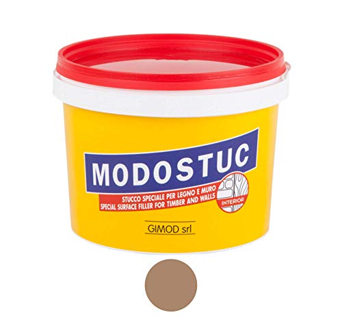 MODOSTUC Nogal - Masilla profesional de pasta lista para uso en interiores, ideal para madera y pared de secado rápido y adherencia perfecta, 5 kg. MODOSTUC Nogal - Masilla profesional de pasta lista para uso en interiores, ideal para madera y pared de secado rápido y adherencia perfecta, 5 kg.