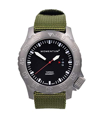 Momentum 1M-DV74B7G - Reloj de Cuarzo para Hombre, con Correa de Nailon, Color Verde Momentum 1M-DV74B7G - Reloj de Cuarzo para Hombre, con Correa de Nailon, Color Verde