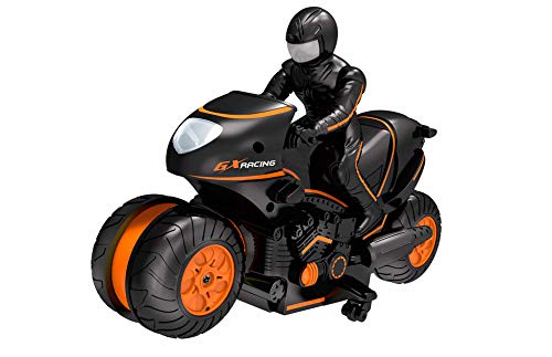 Moto Teledirigida Niños RC Acrobacias 360º | Moto Radiocontrol con batería y Mando Control Remoto | Juguetes para Niños