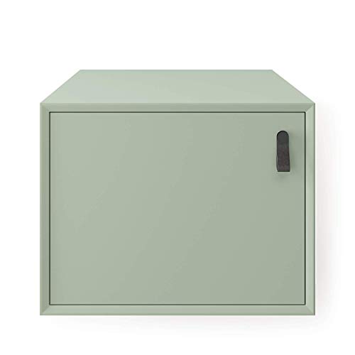 MUEBLECASA - Mesilla auxiliar montada tipo cubo con puerta, madera (D-17), Ancho 48cm x Alto 37cm x Fondo 45cm, Verde MUEBLECASA - Mesilla auxiliar montada tipo cubo con puerta, madera (D-17), Ancho 48cm x Alto 37cm x Fondo 45cm, Verde