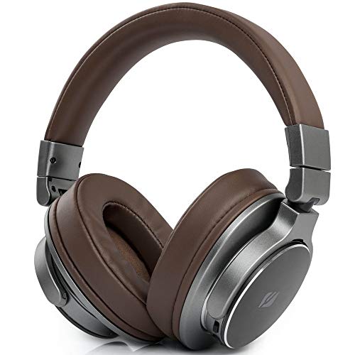 Muse M-278 BT - Auriculares Bluetooth (reproducción inalámbrica hasta 12 Horas, Plegables, Auriculares Integrados), Color Gris y marrón
