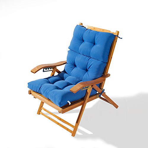 MUY Cojín para Sillas De Exterior, Tumbonas, Mecedoras O Asientos con Respaldo Alto Base - Placas Compactas De Gomaespuma,Azul,112cm*56cm*10cm MUY Cojín para Sillas De Exterior, Tumbonas, Mecedoras O Asientos con Respaldo Alto Base - Placas Compactas De Gomaespuma,Azul,112cm*56cm*10cm