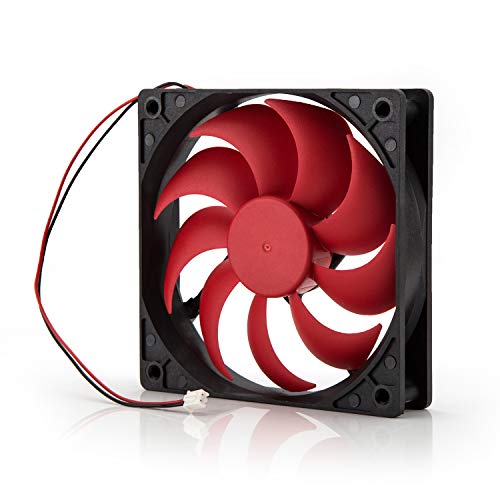 Neuftech 120x120mm Ventilador de CPU Cooling Cooler Fan para Caja de PC Ordenador 12V,Negro y Rojo