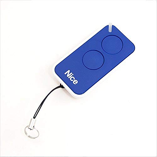Nice Era-Inti - Mando a distancia original con 2 botones, 433,92 MHz, código variable que sustituye a mando a distancia Nice Very VR – One ON1 ON2 y FLOR FLO2R-S FLO1R-S para puerta (azul)
