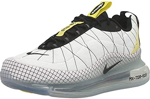 Nike Mx-720-818, Running Shoe Hombre, Blanco/Amarillo Óptico/Negro, 43 EU