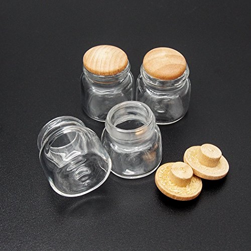 Odoria 1/12 Miniatura 4PZ Tarros Botella de Vidrio Cocina Accesorio para Casa de Muñecas