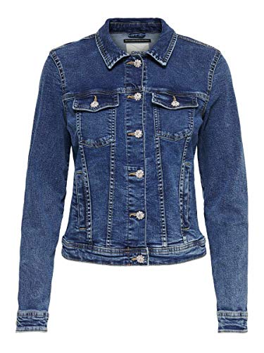 Only ONLTIA DNM Rhinestone Jacket Chaqueta, Mezclilla De Color Azul Claro, S para Mujer Only ONLTIA DNM Rhinestone Jacket Chaqueta, Mezclilla De Color Azul Claro, S para Mujer