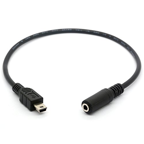 OpenII Cable de audio micro USB macho a 3,5 mm hembra AUX para adaptador de auriculares, micrófono con clip activo (mini macho a hembra de 3,5 mm)