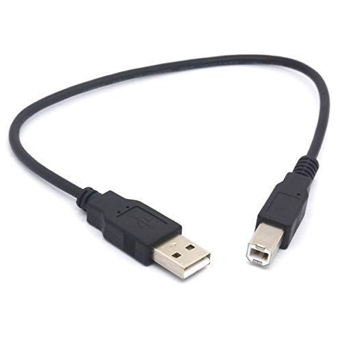 OpenII Cable de impresora USB corto, cable USB 2.0 A macho a B macho para HP, Cannon, Brother, Dell, Xerox, Samsung, Dell y más (20 cm)