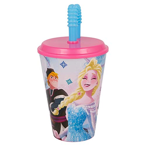 OTRA 3156; Vaso con Pajita Disney Frozen ; Capacidad 415 ml; Producto de plástico Reutilizable; No BPA OTRA 3156; Vaso con Pajita Disney Frozen ; Capacidad 415 ml; Producto de plástico Reutilizable; No BPA