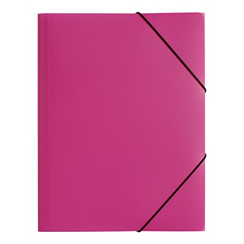 Pagna - Carpeta de polipropileno con goma, A3, color rosa translúcido