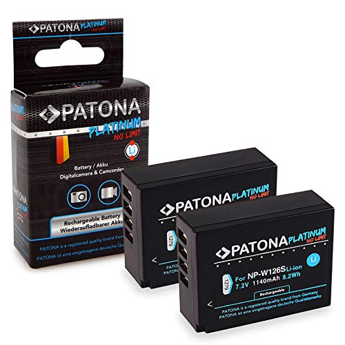 PATONA 2X Platinum Bateria NP-W126S Compatible con Fujifilm FinePix HS30EXR HS33EXR HS50EXR XPro-1 XPro-2 PATONA 2X Platinum Bateria NP-W126S Compatible con Fujifilm FinePix HS30EXR HS33EXR HS50EXR XPro-1 XPro-2