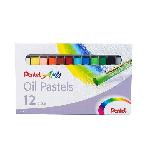Pentel PHN-12 - Caja de 12 pasteles de aceite, colores surtidos