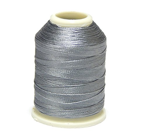 Perlin Altinbaşak - Hilo de ganchillo (20 g, 300 m, 6 hebras, 100% poliéster, 0,75 mm, n.º 50, 100 g), color gris