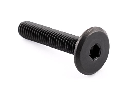 Pernos de conector para muebles, acabado negro, M6 x 30 mm, 100 unidades